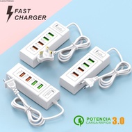 CLEIGHTEEN8H Charging Electrical Socket, USB 3.0 4 USB 4 Ports Power Strip, EU/US Fast Charging Exte