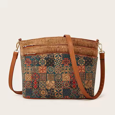 New Casual Fashion Ladies Ethnic Shoulder Crossbody Personalized Hugh Retro Bark Bag