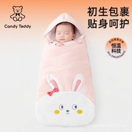 AD9Q Candy TeddyNewborn Products Must-Have Quilt Autumn Winter Thick Pure Cotton Class a Swaddling B