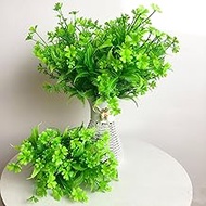 4pcs Artificial Four Leaf Clover Plants 13" Fake Shamrock Green Plant Stems for St Patricks Day Iris