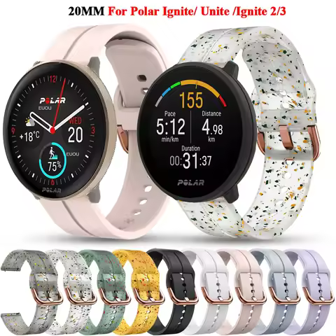 20mm Replacement Silicone Bracelet Straps For Polar Ignite2/Unite/Ignite/2/3 Smart Watch Band COROS 