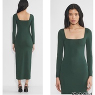 Aritzia Contour Squareneck Longsleeve Maxi Dress