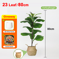 【Send flower pots】Banyan Artificial Plants big size 23 leaves 85cm/33 leaves 100cm for Indoor House 
