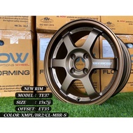 AOW flow forming Te37 15x7jj 4x100 et35 new sport rim made in thailand🇹🇭🇹🇭