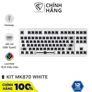 Fl-esports MK870 White mechanical keyboard kit - Hotswap Led RGB - Ready foam -
