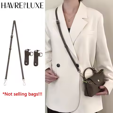 Cowhide Leather Crossbody Bag Shoulder Strap Fit for Longchamp Terra mini Replacement without punchi