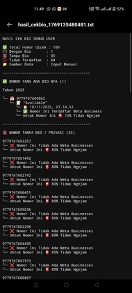 READY SCRIPT BOT TG CEK BIO WA OLD/NEW
