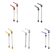 Bicycle Skewers 1 Pair Ultralight Titanium Quick Release Bicycle Hub Skewers for Road Bike