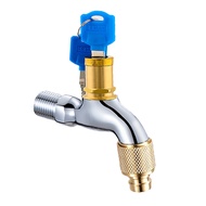 C1V7 Household Locked Faucet Car Wash Dedicated Anti-theft Valve Core Washing Machine 4 Points Outdo