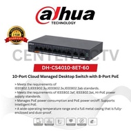 DH-CS4010-8ET-60 8+2 Switch Hub PoE Cloud Managed IP Camera CCTV