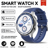< Red Cabin> waid OPPO X AMOLED 32GB Smartwatch Waterproof Men Smart Watch Bluetooth Call Connect He