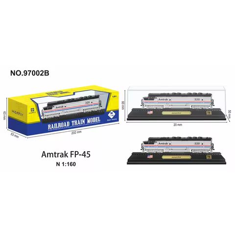 N Scale HF 1:160 BR182/Amtrak FP-45 Train Model Classics Adult Souvenir Gift Static Display