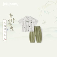 [7A Antibacterial] Tang Suit Boy Baby Panda National Style Two-Piece Suit Boy Children Hanfu Childre