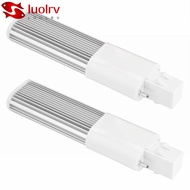 LUOLRV 2 Pack LED Bulb, G23/GX23 2-Pin LED Tube Light, Easy Installation 400LM CRI 80+ 4W LED Compac