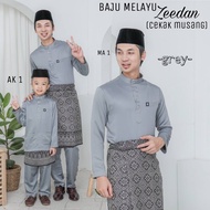 MA1 | BAJU MELAYU CEKAK MUSANG GREY | AK1 BAJU MELAYU CEKAK MUSANG BUDAK | BAJU MELAYU KELABU