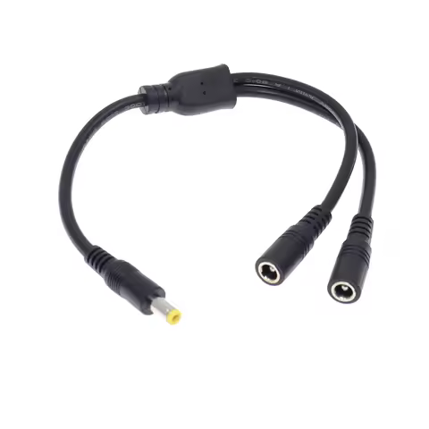 18AWG DC 5.5mm*2.5mm Power 2 Female to 1 Male Way Splitter Adapter Connector Plug Cable 12V For CCTV