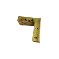 เหล็กฉากแบน ยึดบานประตู PK ชุบรุ้ง ขนาด 4x4 นิ้ว (มัด 5