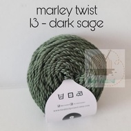 Marley Twist Macrame Knitting Yarn in dark sage (13)