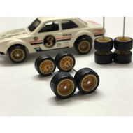 Z70 Hot Wheels Rubber Wheels Tayar Getah BBS Yellow 10mm Axle Long JDM 1:64