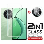 2In1 Tempered Glass Full Screen Protector Film with Camera Lens Protector For Realme 12x 12 12+ 5G 4