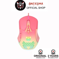 Onikuma CW902 Pink Peach Wired RGB Gaming Mouse Mice with USB for Computer Laptop PC Gamer