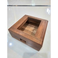4x4 Teak Wood Block For 2 Breasts Square Hole IEC Inlet Cover Not Included