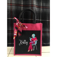 JUTE BAG/TOTE BAG PRINT PICTURE+NAME
