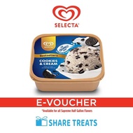 Selecta Half Gallon Ice Cream (1.4L Or 1.3L) SMS Evoucher