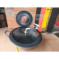 K1252 不锈钢炒锅 多层不锈钢炒锅 32cm Stainless steel frying pan Multilayer stainless steel frying wok