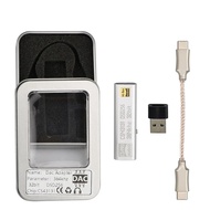 DAC CS43131 DSD256 Headphone Amplifier USB Type C to 3.5mm Output AUX Adapter Silver Metal HiFi Audi
