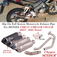 For Honda CBR125 CBR125R CB125R CBR 125 125R 2017 - 2021 Motorcycle Exhaust Full System Muffler DB Killer Front Middle L