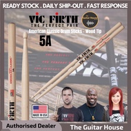 Vic Firth 5A American Classic Drumstick, Hickory (Made In USA)