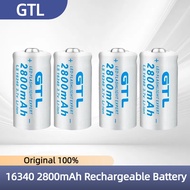 / /GTL 3.7V 2800mAh Lithium Li-ion 16340 Battery CR123A Rechargeable Batteries 3.7V CR123 TL.