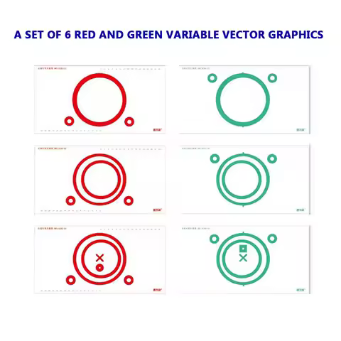Red Green Variable Vector Visual Function Fusion Set for Stereo Vision Training Exotropia Esotropia 