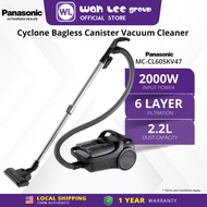PANASONIC MC-CL605 2000W CYCLONE BAGLESS CANISTER VACUUM CLEANER WITH HEPA FILTER MC-CL605KV47 WAH L