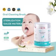 30Pcs/Box Medical Cotton Swab Gauze Baby Oral Tongue Cleaner Disposable Infant Toothbrush Gauze Swab