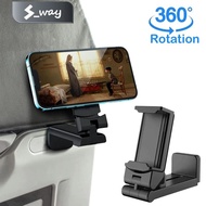 360 Degree Airplane Phone Holder Clip Portable Travel Stand Desk Foldable Rotating Selfie Holding Train Seat Mobile Phone Bracket Support For Iphone Samsung HTC LG