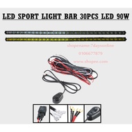 LED SPORT LIGHT BAR 30PCS LED 90W (WHITE/YELLOW)