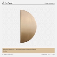 ATESON AT602BBRV2 Banyan Halfmoon Cabinet Handle L:120mm r:60mm Brass