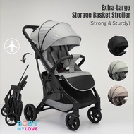 Lightweight Cabin Stroller with Extra-Large Storage Basket (Strong &amp; Sturdy)