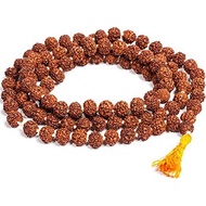 5 Mukhi Rudraksha Mala japa mala (108+1) Nepal Bead Unisex Neckwear (5mm) / Arihant Gems &amp; Jewels 5 Mukhi 108+1 Beads Ru
