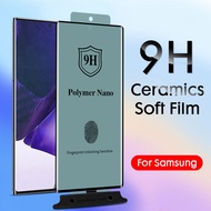 ฟิล์มกระจกนิรภัยกันรอยหน้าจอ เซรามิค เนื้อแมตต์ เป็นส่วนตัว สําหรับ Samsung Galaxy S20 S21 S22 S23 S24 Plus Note 10 20 S24 Ultra