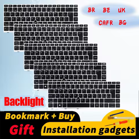 Belgian Bulgarian Brazil Canadian French UK For HP EliteBook 840 G5/840 G6/846 G5/745 G5/645 G6/ZBoo