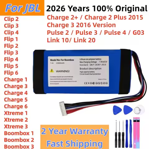 High Quality Original Player Speaker Battery For JBL Xtreme Boombox Clip Charge Flip Pulse 6 5 4 3 2