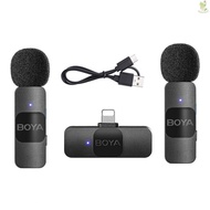 【In stock】BOYA BY-V2 One-Trigger-Two 2.4G Wireless Microphone System Clip-on Phone Microphone Omnidirectional Mini Lapel Mic Auto Pairing Smart Noise Reduction    Came-9.1 IWMX