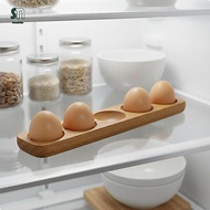 Sunnimix Acacia Wood Egg Rack Stackable Design Acacia Wood Egg Holder Reusable for Pantry