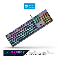 HP GK400Y Mechanical Gaming Keyboard/USB Wired/LED Backlight/Anti-Ghosting Keys/Blue Switch/50millio