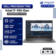 Dell Precision 7760 i7 11th Gen Engineering Workstation  128GB RAM 3200Mhz Speed 1TB SSD 8GB RTXA400