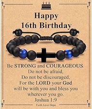 16th Birthday Gifts for Boys,16 Year Old Boy Birthday Gift Ideas Cross Bracelet as Birthday Gifts So