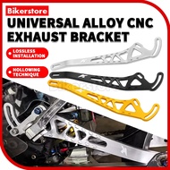 King Drag Exhaust Pipe Bracket 10MM CNC Alloy Braket Ekzos Muffler Bracket Tebal Y15 LC135 Y16 EX5 C